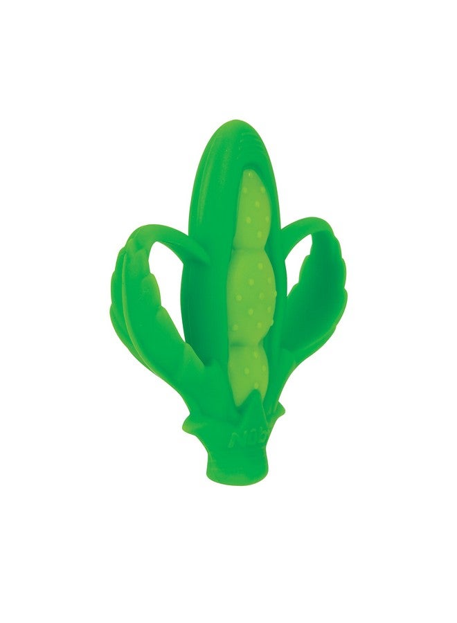 Nuby Veggie Teether for Teething Relief - Soft Baby Teething Toy - 3+ Months - Peas - Image 2