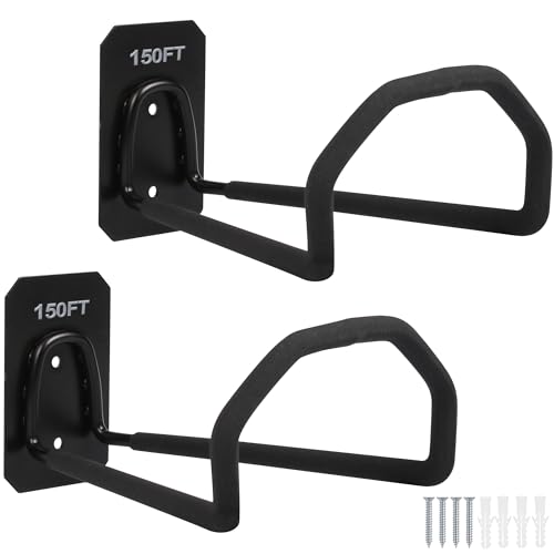 PeoMev 2pcs Heavy Duty Hose Hanger Wall Mount Water Hose Holders for Outside, Sturdy Hose Stand for Garden Hose Storage and Extension Cords (2pcs) - Image 1
