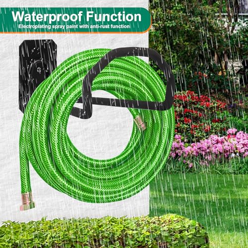 PeoMev 2pcs Heavy Duty Hose Hanger Wall Mount Water Hose Holders for Outside, Sturdy Hose Stand for Garden Hose Storage and Extension Cords (2pcs) - Image 2