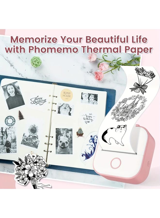 طابعة فوميمو T02 الحرارية اللاسلكية المحمولة باللون الأبيض لأنظمة iOS وAndroid - Image 5