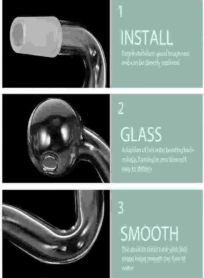 10 Piece of 10mm Transparent High Borosilicate Glass Heat-Resistant Oil Lamps. Durable, High Quality and Reusable.