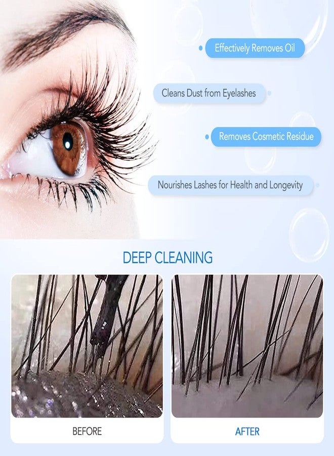AuReve Eyelash Extension Cleanser Lash Shampoo Eyelash Extension Shampoo Lash Foam Cleanser Eyelid Cleanser for Makeup Remover Eyelash Care, Paraben & Sulfate Free for Salon and Home Use (Original 600ml) - Image 5