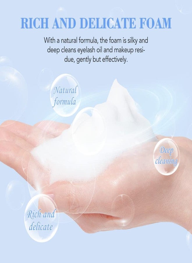 AuReve Eyelash Extension Cleanser Lash Shampoo Eyelash Extension Shampoo Lash Foam Cleanser Eyelid Cleanser for Makeup Remover Eyelash Care, Paraben & Sulfate Free for Salon and Home Use (Original 600ml) - Image 4