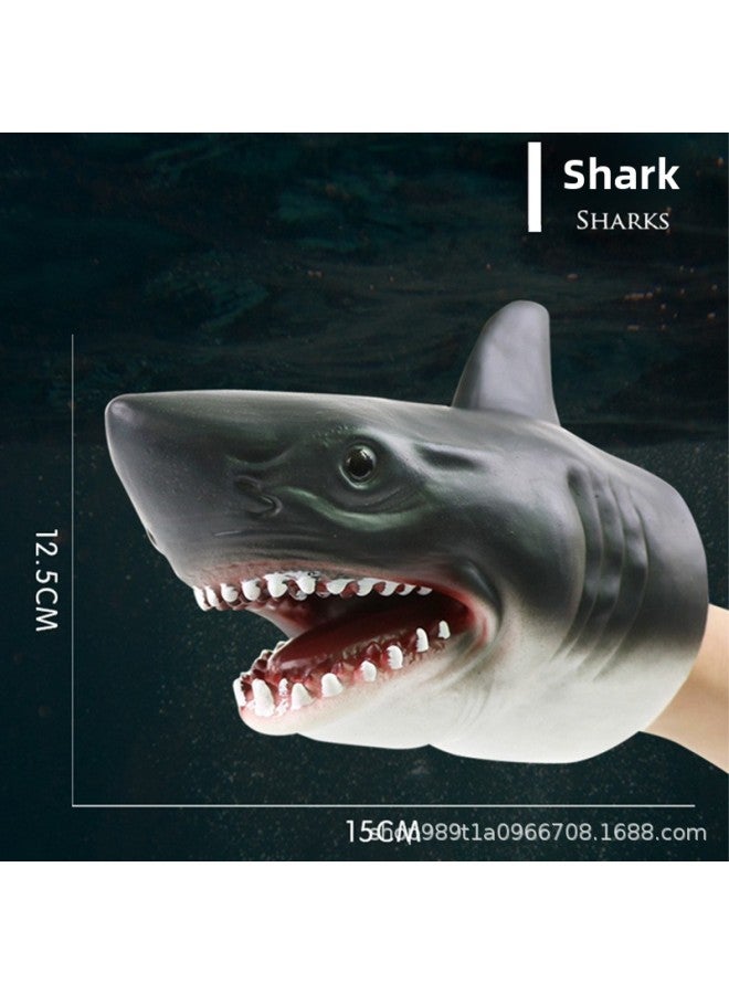 Children's Simulation Shark Head Hand Puppet Toy Internet-famous Shake Tone Same Shark Arm Gloves Boy Soft Rubber Interactive Model 