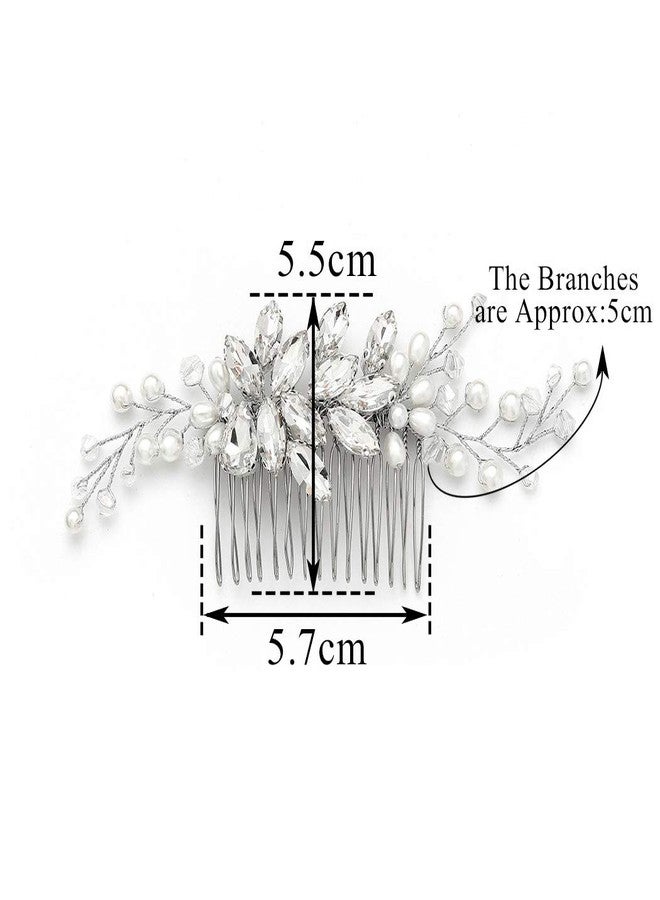 GORAIS Wedding Hair Comb Rhinestones Bridal Hair Accessories Pearl Hair Pieces for Brides - Image 5