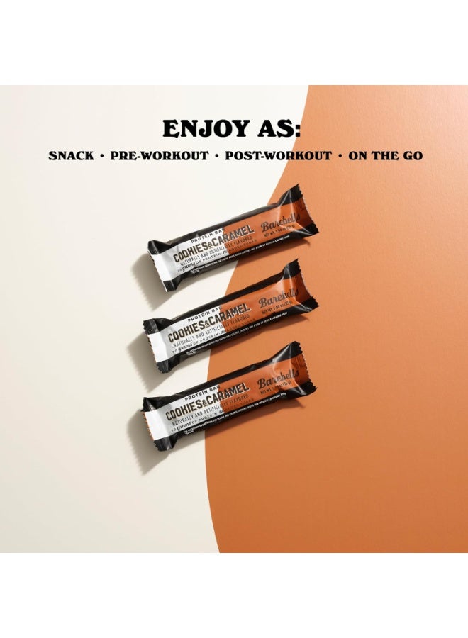 Barebells Protein Bar (Cookies and Caramel) Protein Snacks with 20g of High Protein - Chocolate Protein Bar with 1g of Total Sugars - On The Go Protein Snack & Breakfast Bar (Pack of 12) - Image 3