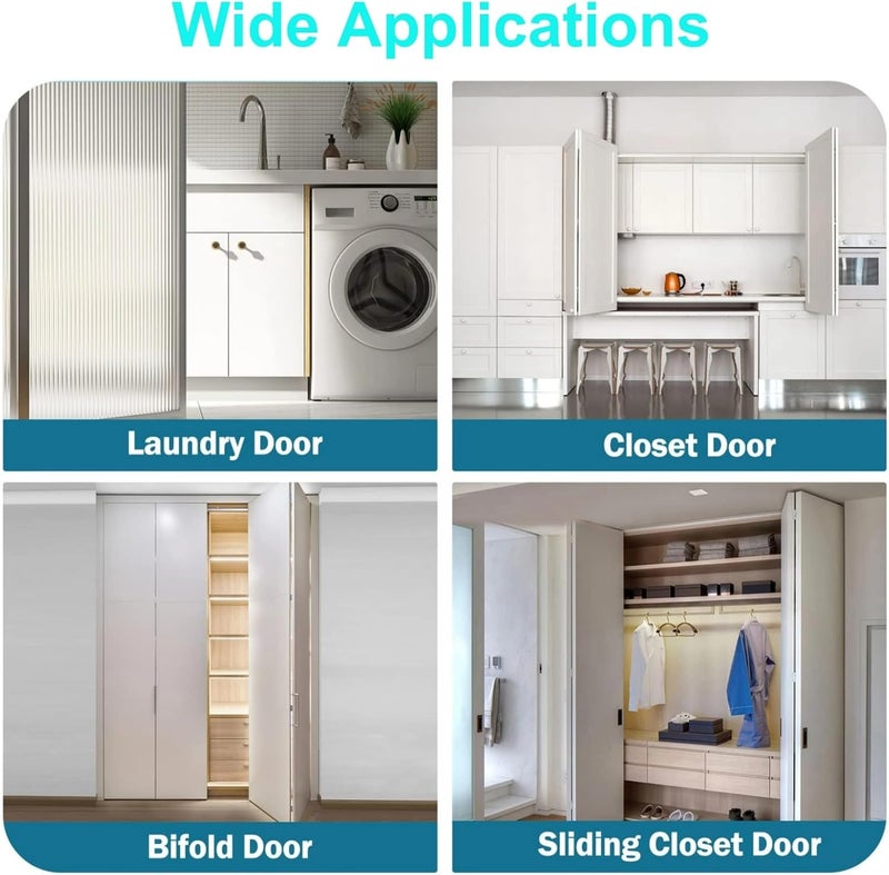 Warmtree 2 Pack Bifold Door Hardware Repair Kit - Ideal Replacement Parts for Bi - fold & Sliding Closet Doors, Includes Top & Bottom Brackets, Pivots & Guides Wheel for Folding Pocket & Accordion Doors - Image 5