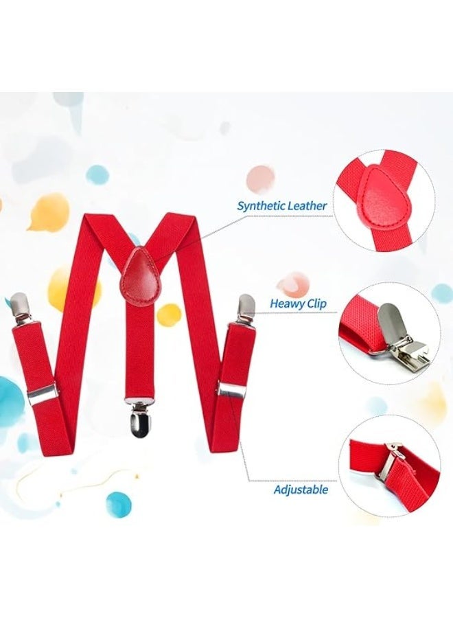 Child's Adjustable Red Suspenders and Bow Tie Set for Boys and Girls 6 Months to Ideal for Daily Wear Photoshoots and Special Occasions, One Size - Image 3