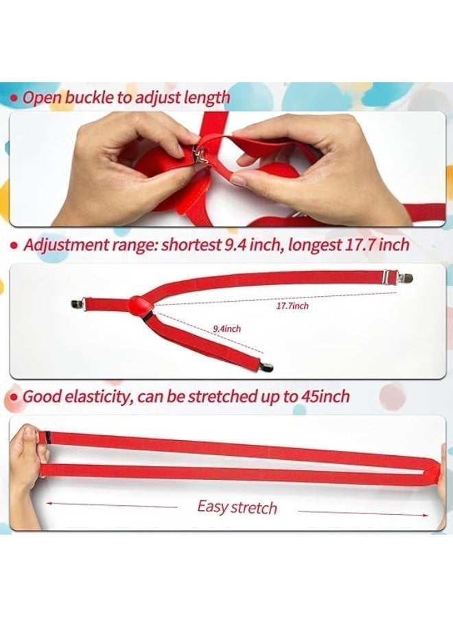 Child's Adjustable Red Suspenders and Bow Tie Set for Boys and Girls 6 Months to Ideal for Daily Wear Photoshoots and Special Occasions, One Size - Image 4
