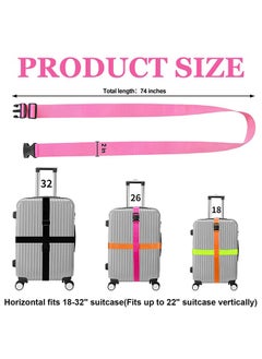 fantasize Luggage Straps Suitcase Belts Wide Adjustable Packing Straps Travel Accessories, Suitcase Belts, Packing Straps Travel Belts Accessories for Business Traveling Packing（6 PCS）  - Image 2