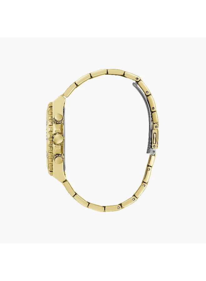 جس Gold Chronograph Watch for Women