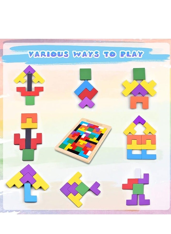 تشو داي مكعبات بناء خشبية صورة تانغرام مقطعة 10x10x10سم - Image 3