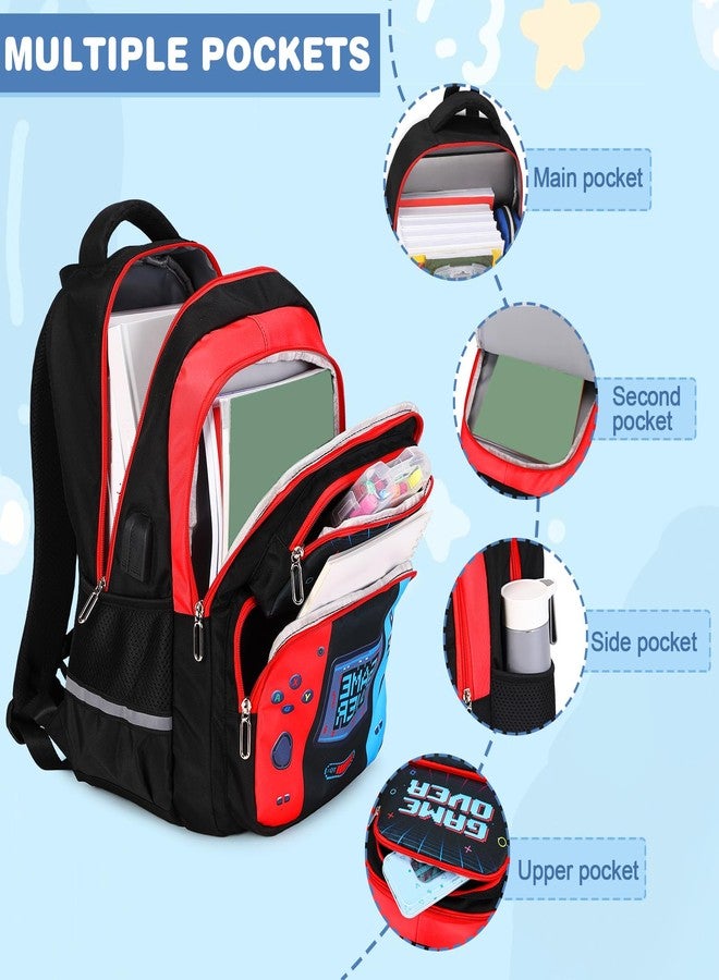 Bevalsa Backpack 3 set for Boys Kids, Red Blue, Medium, Backpack - Image 3