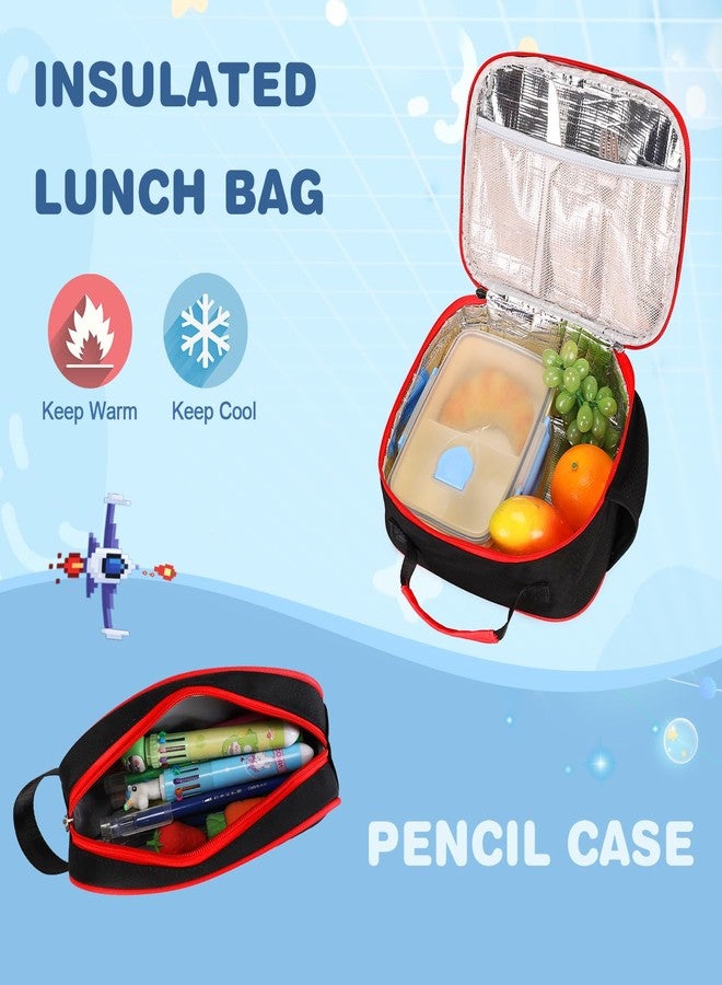 Bevalsa Backpack 3 set for Boys Kids, Red Blue, Medium, Backpack - Image 5
