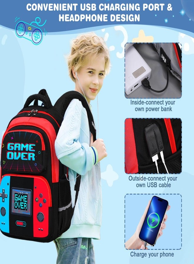 Bevalsa Backpack 3 set for Boys Kids, Red Blue, Medium, Backpack - Image 4