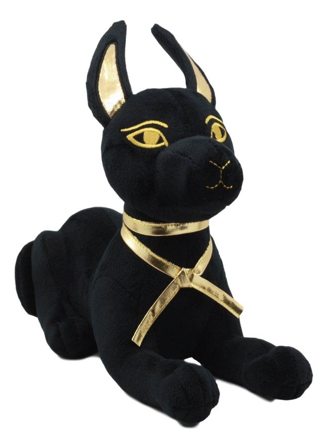 Ebros Gift Larger Black Gold Egyptian Mythology Classical God of Afterlife Sitting Anubis Dog Figurine Soft Collectible 11.5" L Gods and Goddesses of Egypt - Image 1