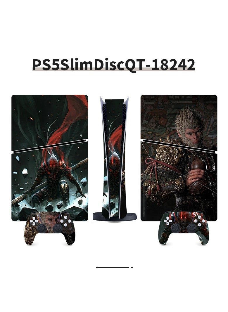 MQD Suitable For Sony PS5 Gaming Console Black Myth Wukong Full Set Of Stickers 