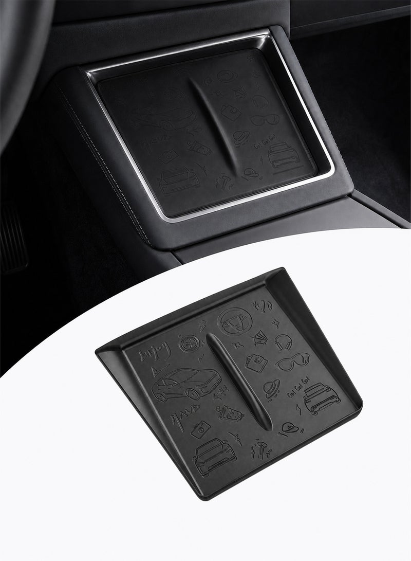 Delehehe Center Console Wireless Charging Silicone Mat for Tesla Model 3 Highland 2024-2026 and Tesla Model Y Juniper 2025-2026, Washable Non-Slip Pad Protector Cover Interior Accessories - Image 1