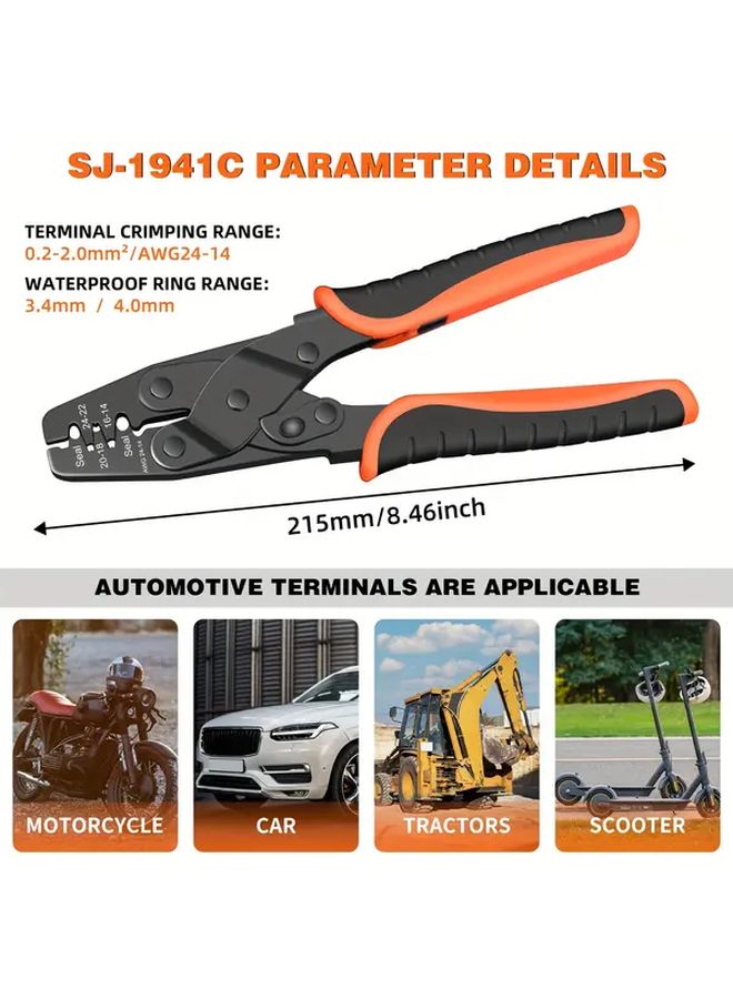 SJ 1941C Heavy Duty Automotive Wiring Crimping Pliers For Car Electrical Work - Image 4
