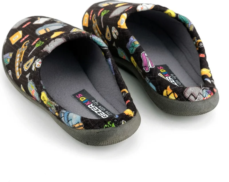 Gezer Boy Winter Comfortable Sole Home Garden Gondola Slippers
