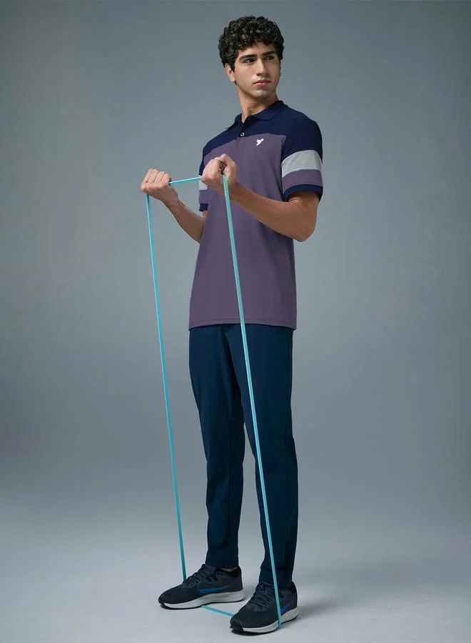 Technosport  Men Slim Fit Color Block Pique Polo for Men | Best Price UAE