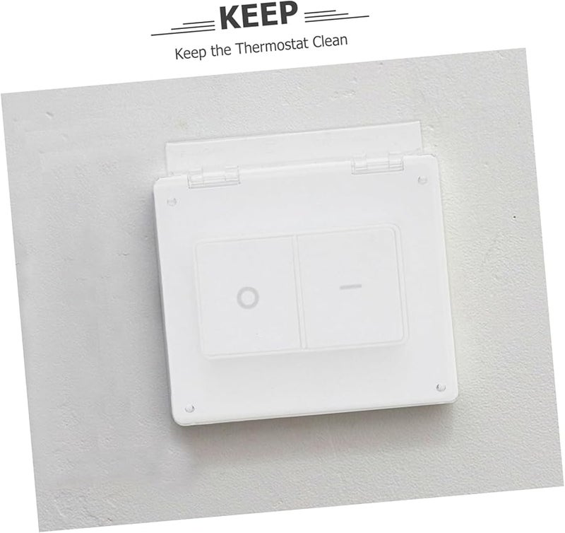Thermostat Protective Cover 2 Pack White Modern Aesthetic For Home Office AC Switch - Image 4