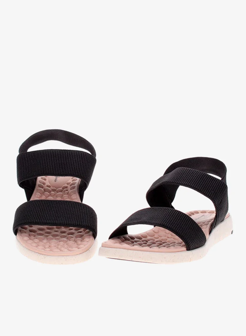 Modare Black Sandals for Women with Back Strap – Stylish & Supportive sling Back Ladies Sandals for Women | Best Price UAE