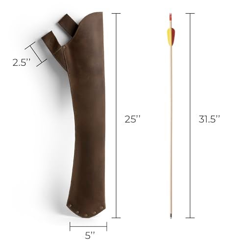 Valhalla Gear Leather Hip Quiver for Arrows, Hunting Quiver Arrow Holder, Archery Quivers Holder, Best Compound Bow Arrow Quiver for Recurve Bow, Youth Adult Back Quiver, Durable Design for Archery Crossbow Quiver - Image 5