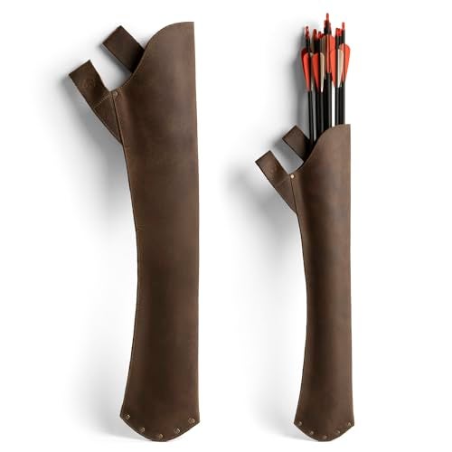 Valhalla Gear Leather Hip Quiver for Arrows, Hunting Quiver Arrow Holder, Archery Quivers Holder, Best Compound Bow Arrow Quiver for Recurve Bow, Youth Adult Back Quiver, Durable Design for Archery Crossbow Quiver - Image 1