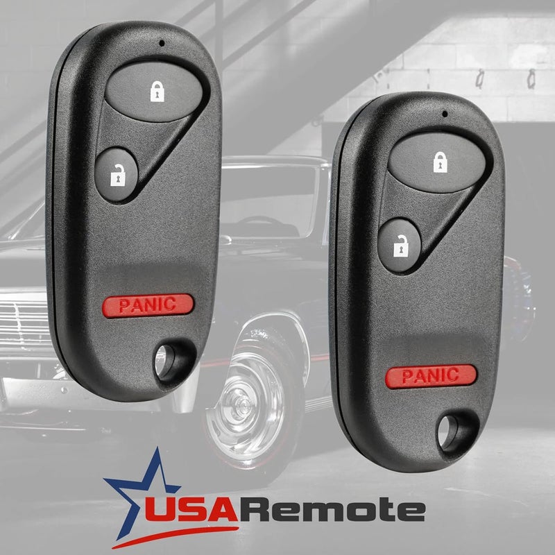 USARemote 2 Key Fob Keyless Entry Remote fits Honda Civic EX LX DX 2001 2002 2003 2004 2005 / Honda Pilot 2003 2004 2005 2006 2007 - Image 2