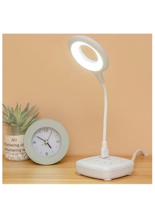 Mini Smart USB Table Lamp with Voice Control and 3 Color LED Lights 360 Degree Adjustable Lighting Suitable for Reading Books, Working at Night, Studying White - pzsku/Z8AA04B4443F10B7B7CAAZ/45/1742214093/9d4c5908-0071-4099-8939-7d66d193defb