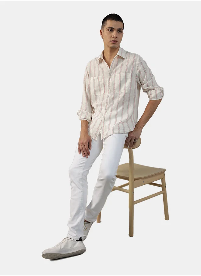 امريكان ايجل AE Linen Button-Up Shirt