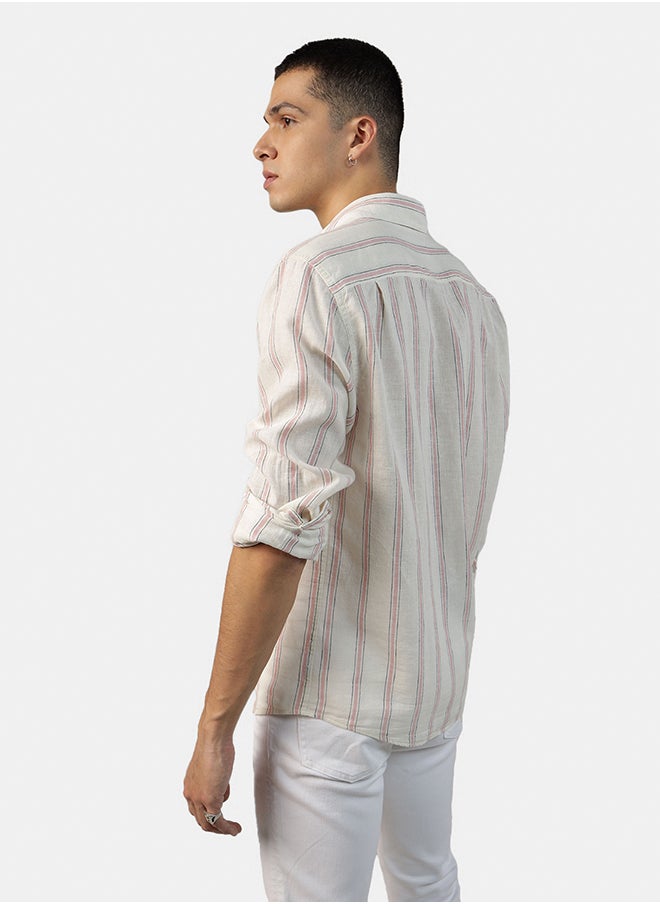 American Eagle - قميص AE من الكتان بأزرار - Image 1