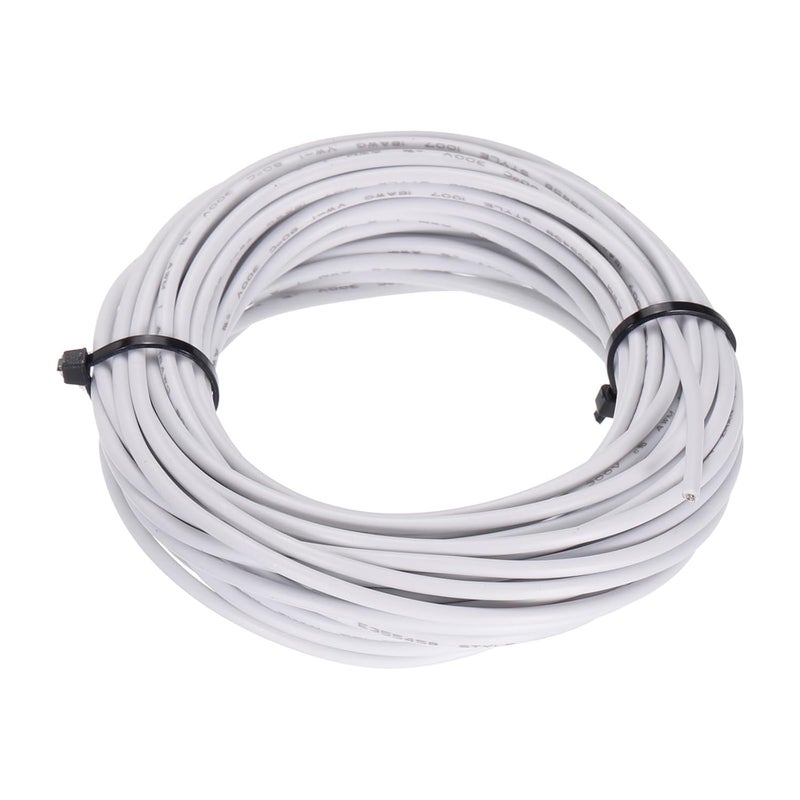 REES52 REES52 18AWG Wire 18 Gauge Stranded Wire PVC Hookup Wire Electrical Wire UL1007 Tinned Copper Wire 1Meter White for Internal Connecting Wire - Image 1