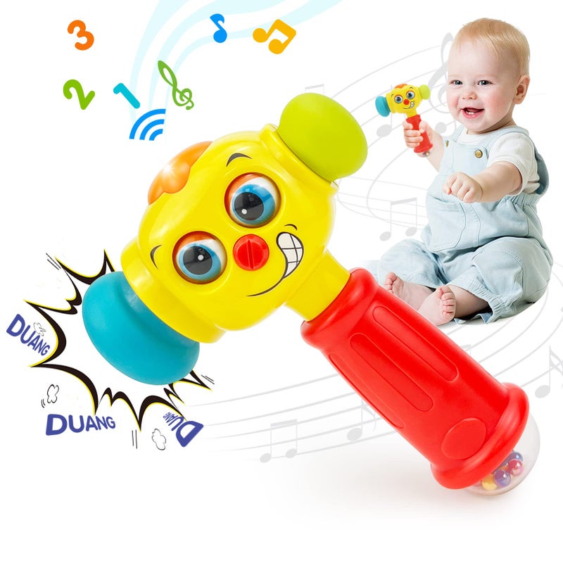 HOLA Toys for 1 Year Old Boy Birthday Gift - Hammer Baby Toys 12-18 Months, Musical 1 Year Old Toys with Light Flashing, Toys for 1 + Year Old Boy Toddlers Toys Age 1-2 Baby Toys Easter Stuffers - Image 1