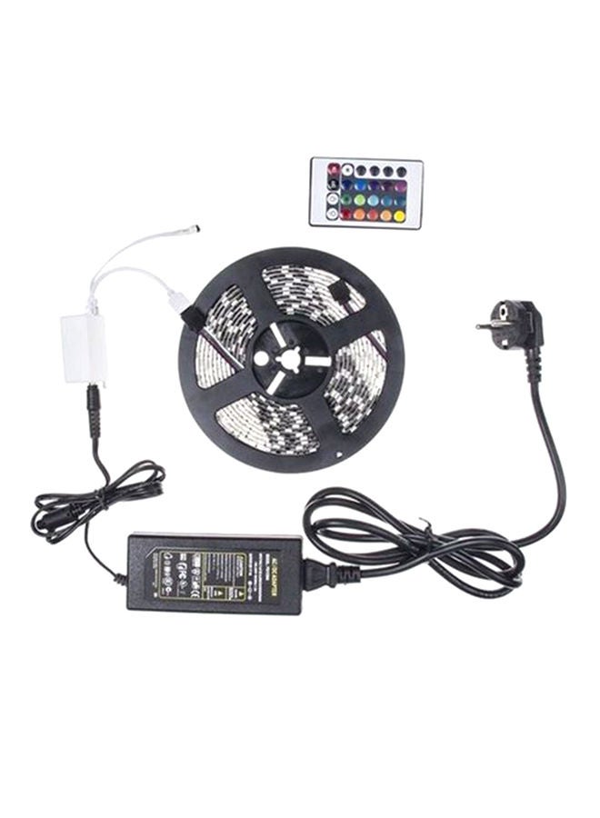 NIBEMINENT Colour Changing LED Strip Light With Remote And Adapter Multicolour 5meter