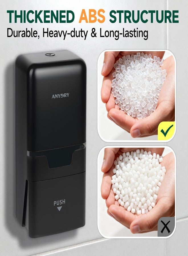 anydry Manual Liquid Soap Dispenser Wall Mount 27oz Large Capacity Black - Image 4