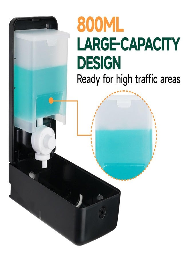 anydry Manual Liquid Soap Dispenser Wall Mount 27oz Large Capacity Black - Image 2
