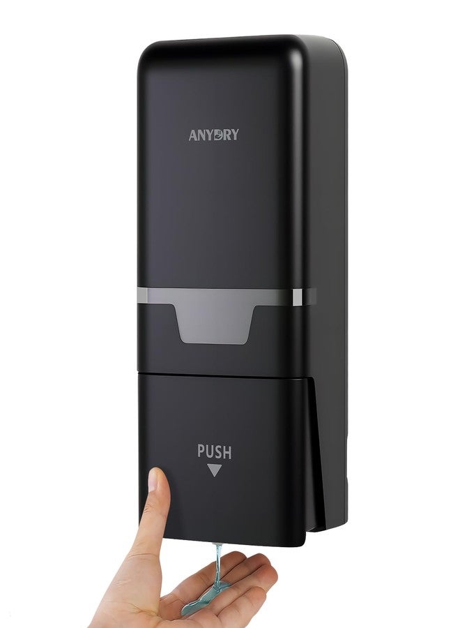 anydry Manual Liquid Soap Dispenser Wall Mount 27oz Large Capacity Black - Image 1