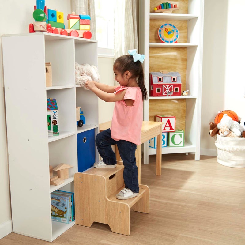 Melissa & Doug Kids Wooden Step Stool - Light Natural Finish - Image 5