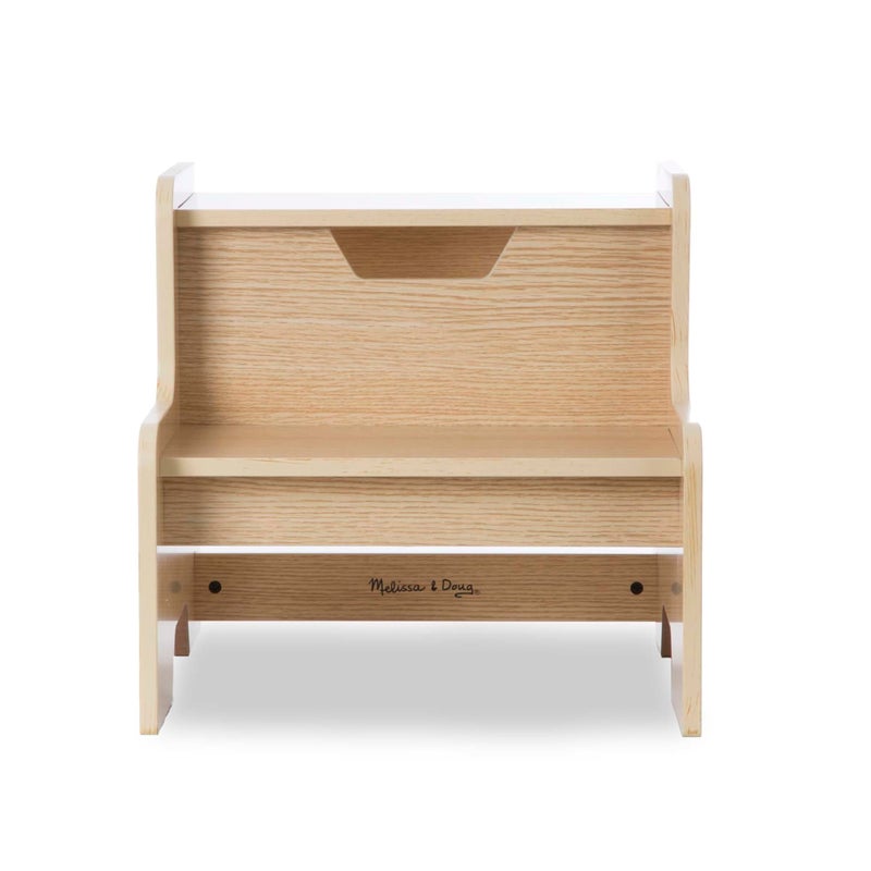 Melissa & Doug Kids Wooden Step Stool - Light Natural Finish - Image 4