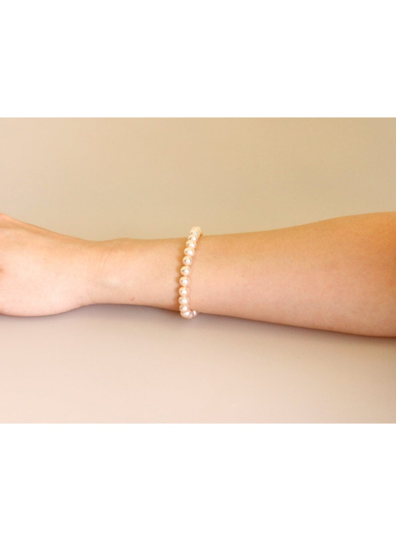 MIKURA Bracelet 1st 19Cms, Freshwater Pearls, Natural Mix Color, 5.0-4.5MM, 18KY - Image 3