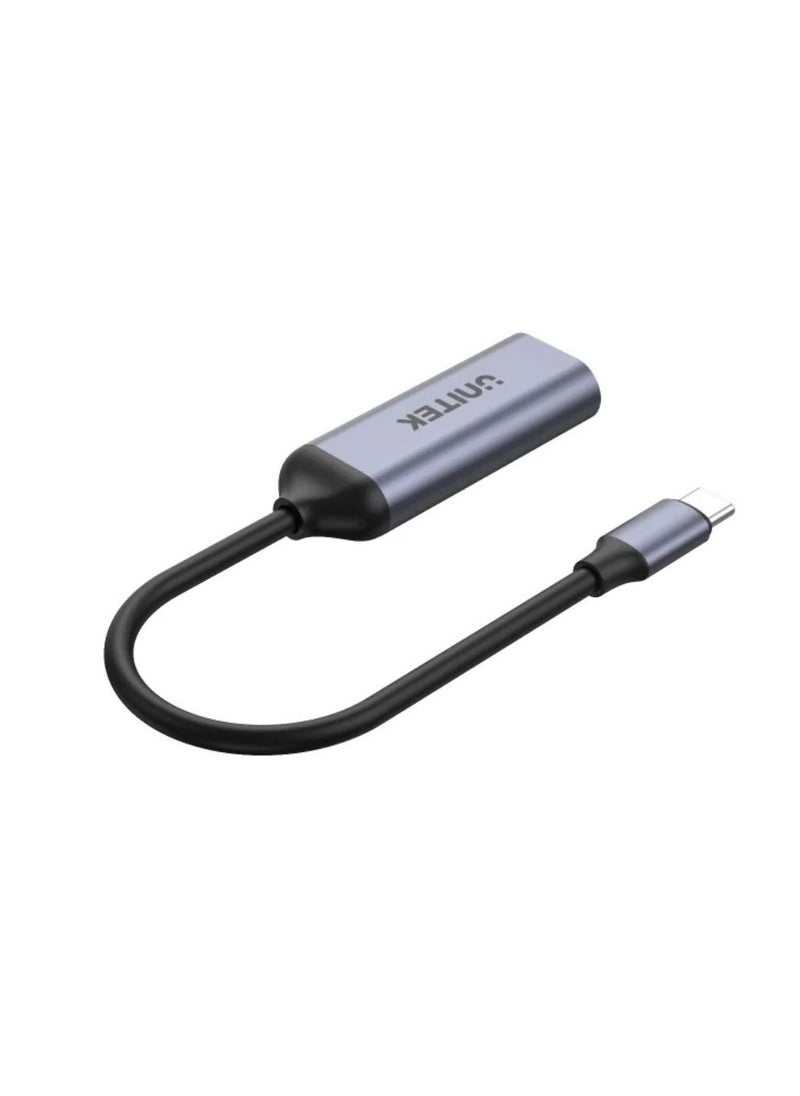 UNITEK - UNITEK High-Speed USB-C to DisplayPort 1.4 Adapter for 8K 60Hz Video Output with HDR Support and Ultra-Fast Data Transfer for MacBook, Windows, and USB-C Devices - Image 1