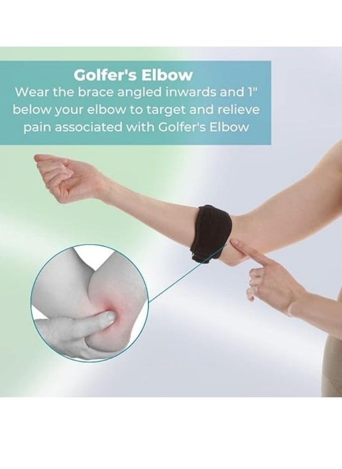 M MIAOYAN Elbow brace for elbow pain relief for tennis and golfers  - Image 3