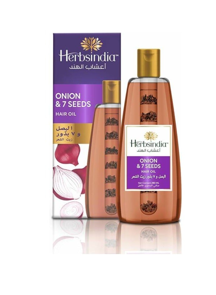 Herbsindia Onion& 7Seeds Hair Oil 180Ml - Image 1