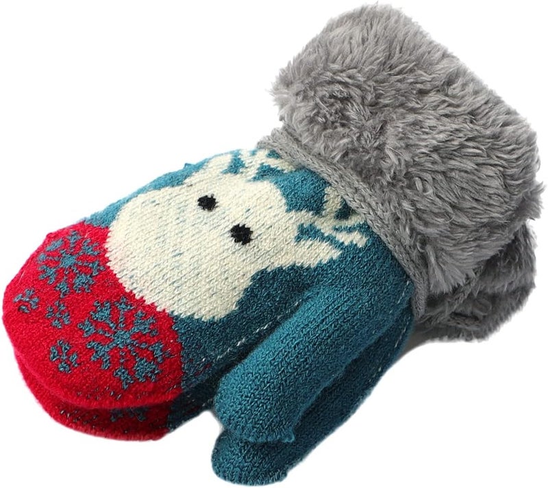Holiberty Toddler Kids Warm Winter Gloves Cute Infant Baby Boys Girls Thick Fleece Lined Full Finger Ski Snow Gloves Mittens - Image 4