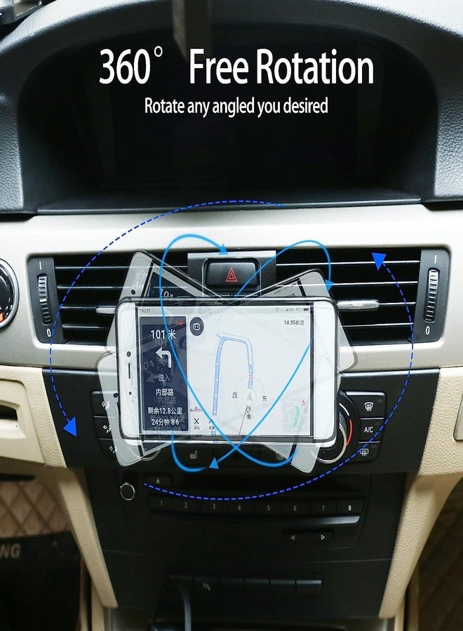 LLKUANG حامل هاتف محمول دوار 360 درجة LLKUANG لسيارة بي إم دبليو 3 سيريز E90 E91 E92 E93 باللون الأسود (مغناطيس) - Image 2