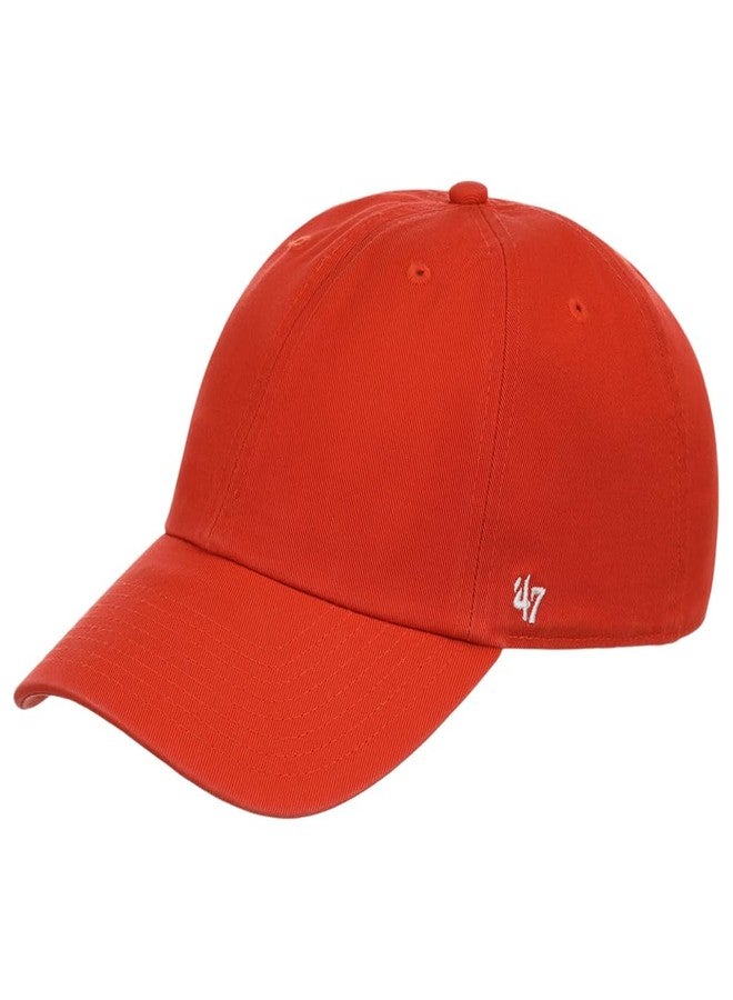 47 '47 Blank Classic Clean Up Cap, Adjustable Plain Baseball Hat for Men and Women – Orange - Image 1