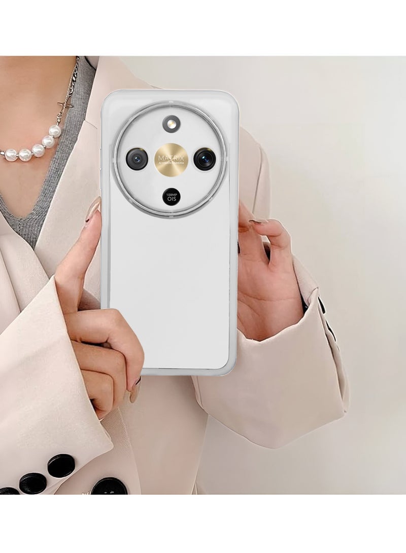 Wtech Honor X9d / Honor X70 5G 2025 Soft Transparent TPU Camera Lens Protection Silicone Ultra Thin Phone Stylish Electroplated Camera Border Back Case Cover - White - Image 4