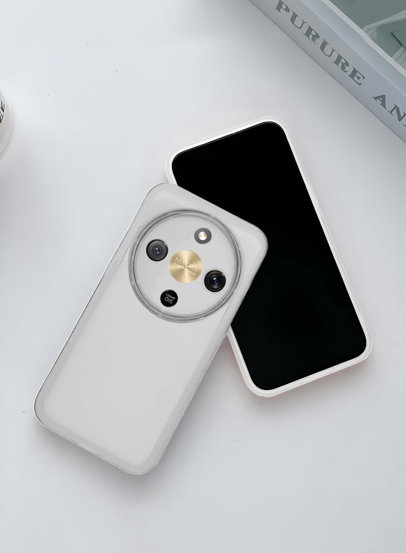 Wtech Honor X9d / Honor X70 5G 2025 Soft Transparent TPU Camera Lens Protection Silicone Ultra Thin Phone Stylish Electroplated Camera Border Back Case Cover - White - Image 3